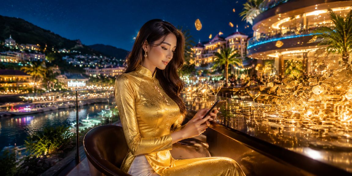 Người dùng mặc áo dài tại Sa Pa trải nghiệm casino di động giữa thiên nhiên núi rừng